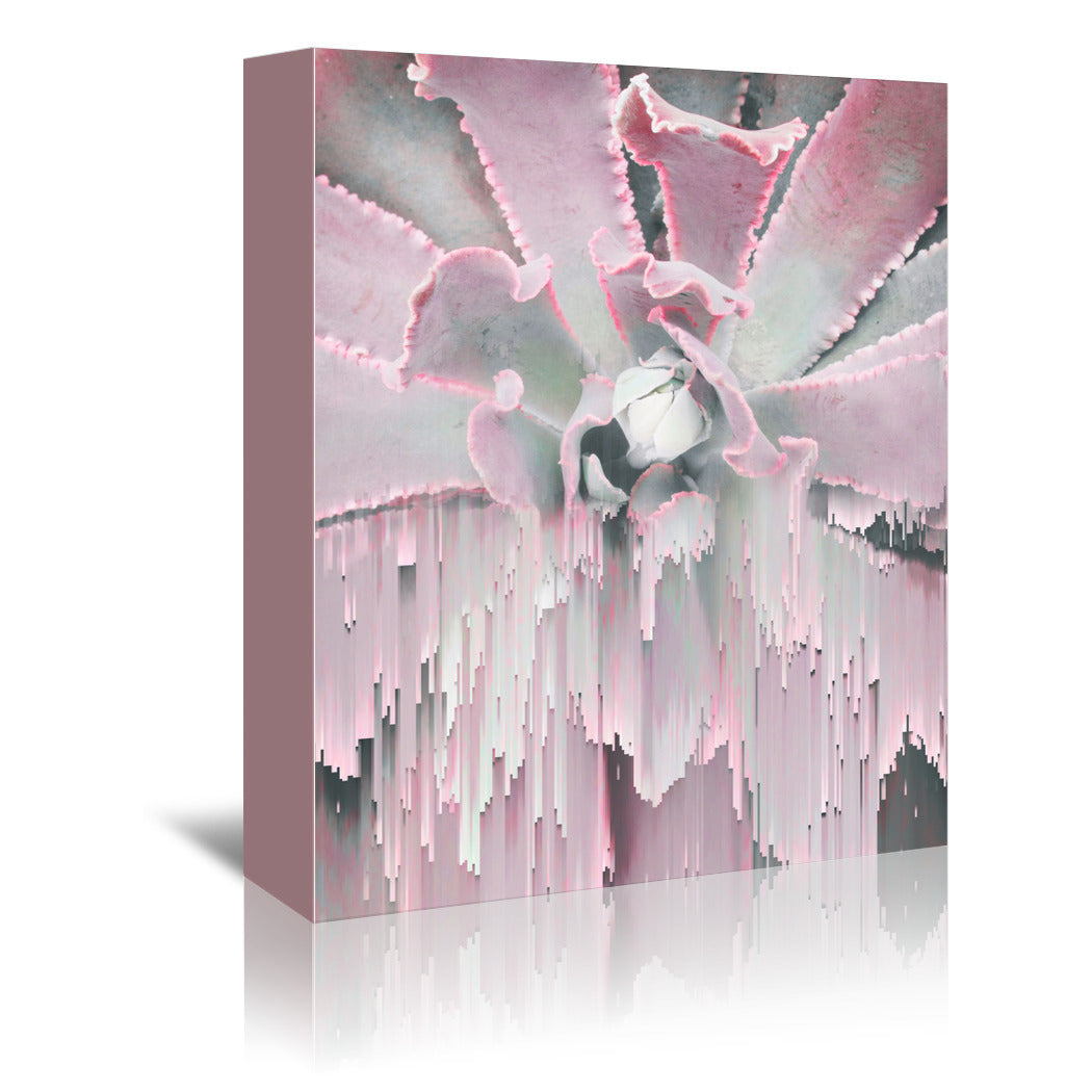 Succulent Glitches by Emanuela Carratoni Wrapped Canvas - Wrapped Canvas - Americanflat