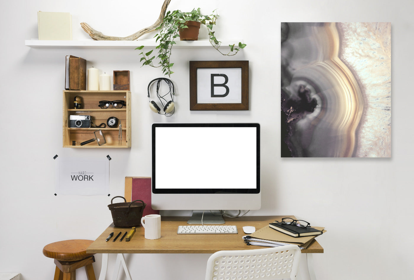 Taupe Agate by Emanuela Carratoni Wrapped Canvas - Wrapped Canvas - Americanflat