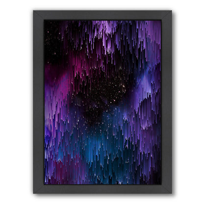Ultraviolet Glitch Galaxy by Emanuela Carratoni Framed Print - Americanflat