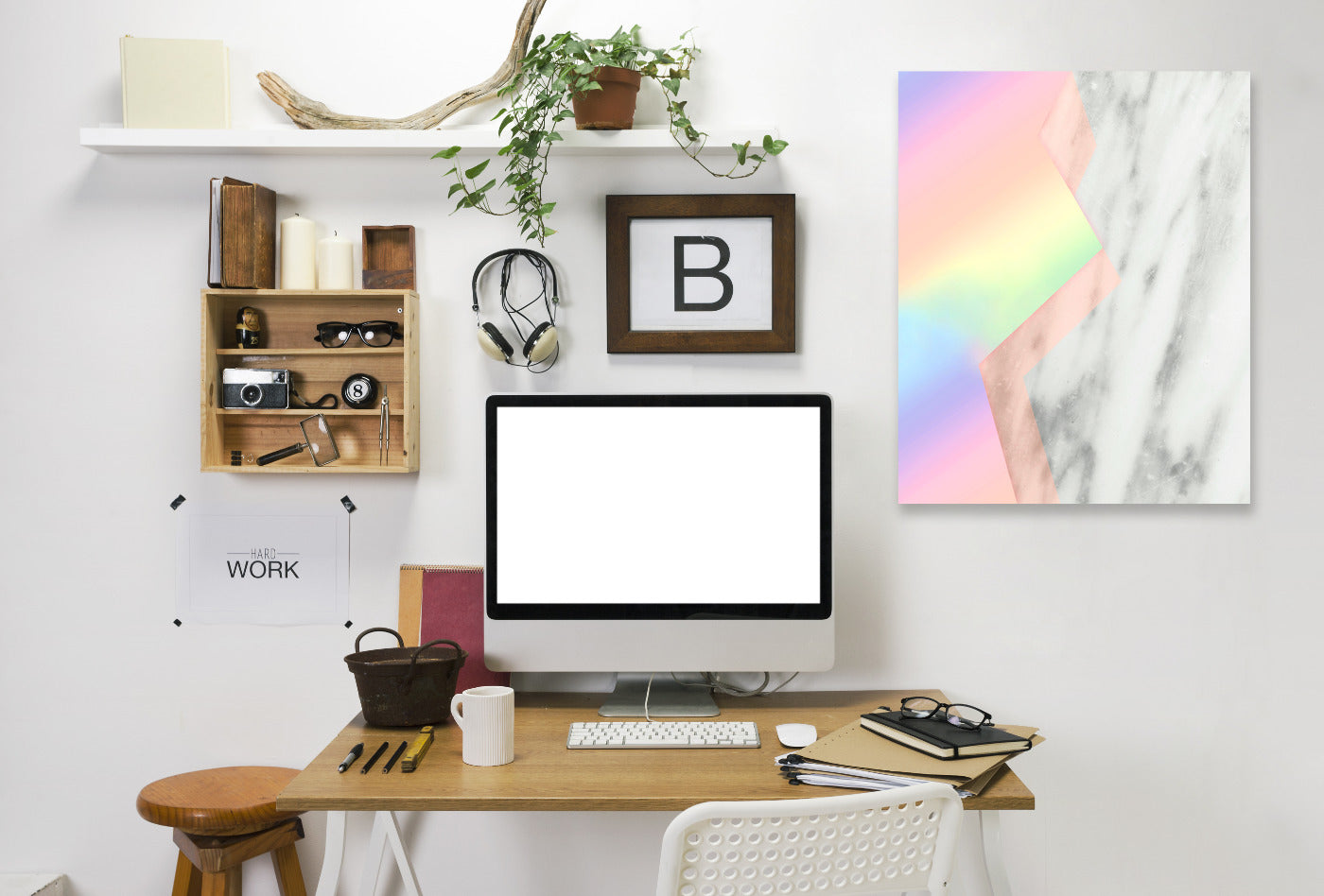 Unicorn Marble by Emanuela Carratoni Wrapped Canvas - Wrapped Canvas - Americanflat