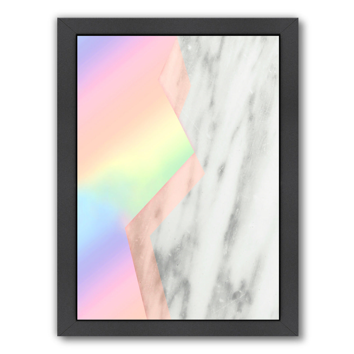 Unicorn Marble by Emanuela Carratoni Black Framed Print - Americanflat