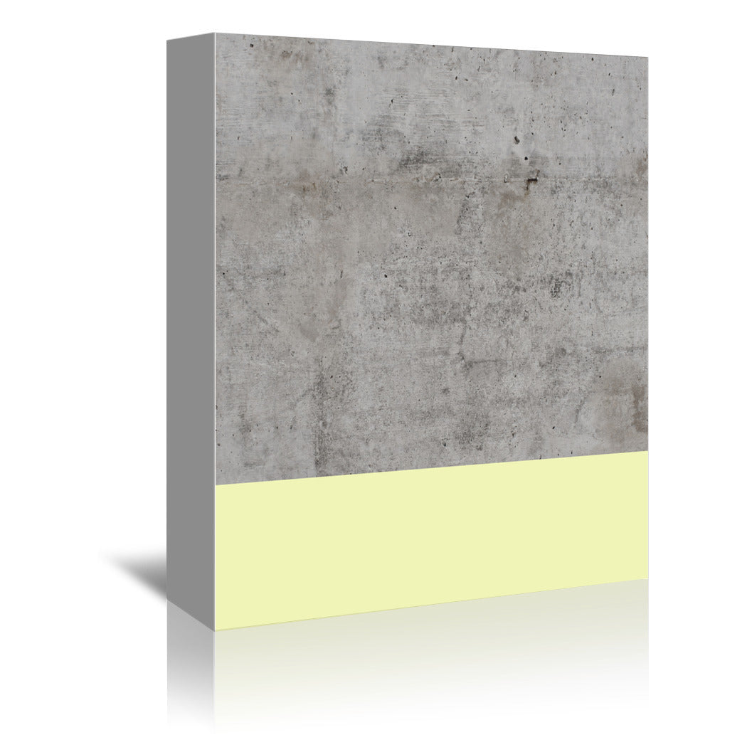 Yellow On Concrete by Emanuela Carratoni Wrapped Canvas - Wrapped Canvas - Americanflat