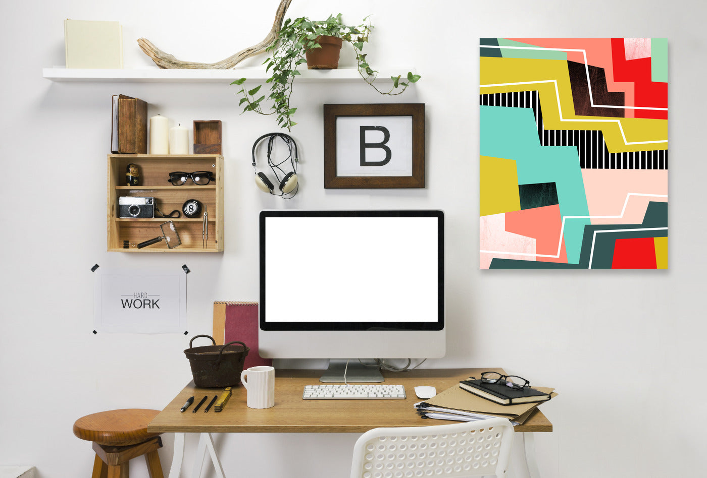 Color block by Susana Paz Wrapped Canvas - Wrapped Canvas - Americanflat