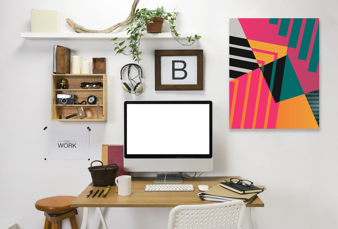 Geometric 23 by Susana Paz Wrapped Canvas - Wrapped Canvas - Americanflat