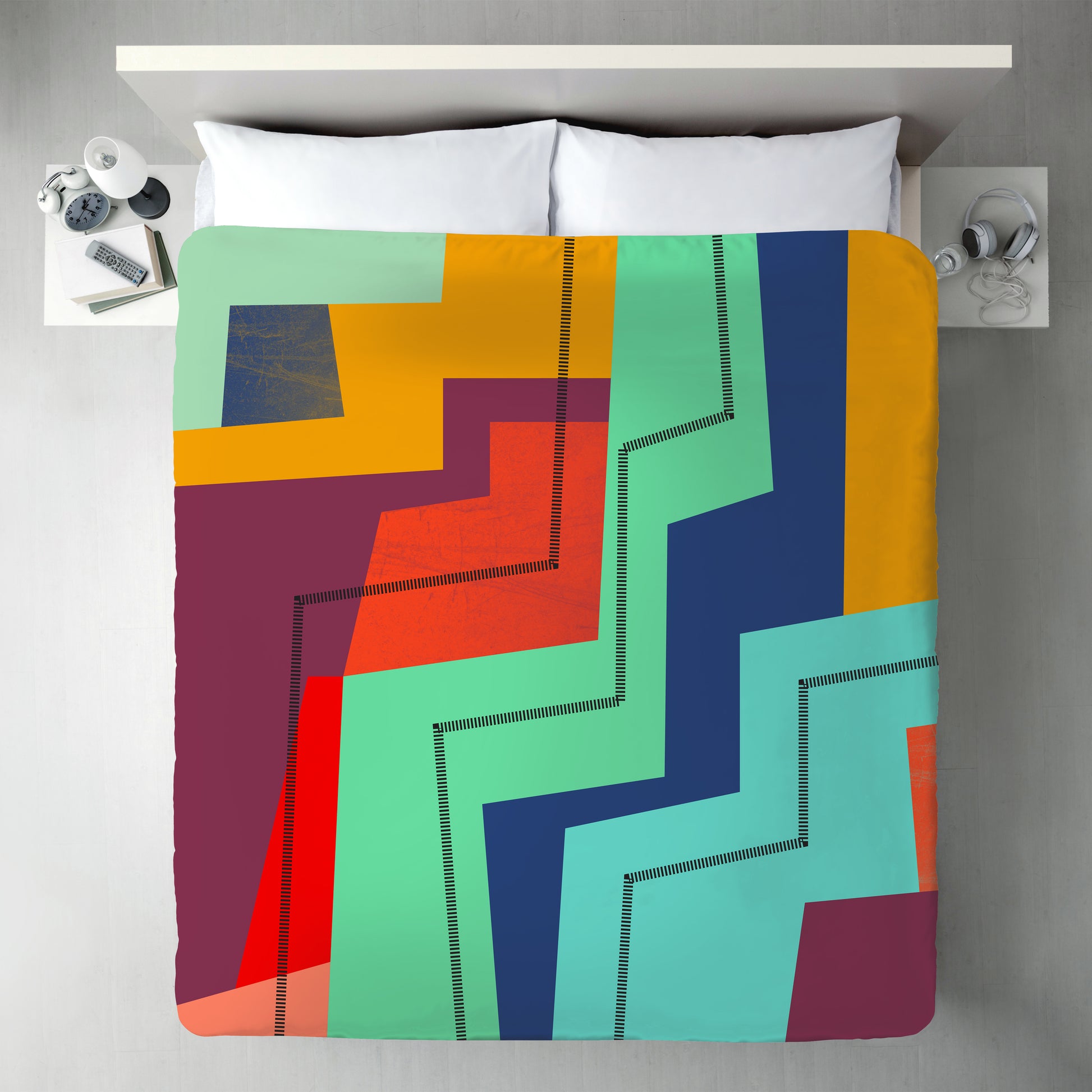 Colorblock Iv by Susana Paz Duvet Cover - Americanflat