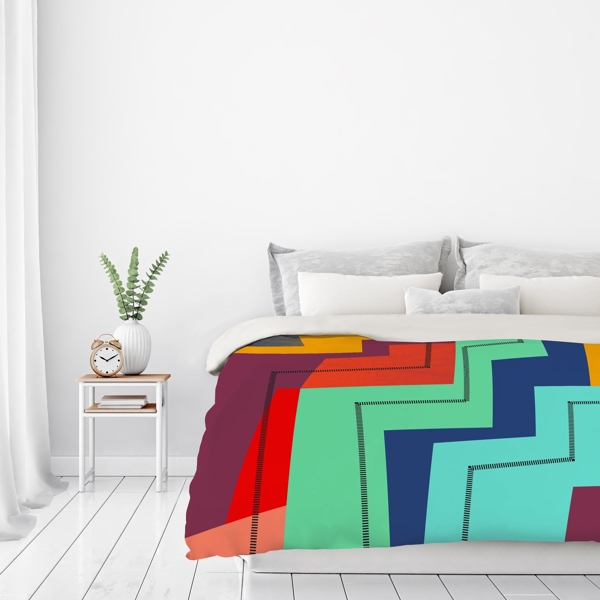 Colorblock Iv by Susana Paz Duvet Cover - Americanflat