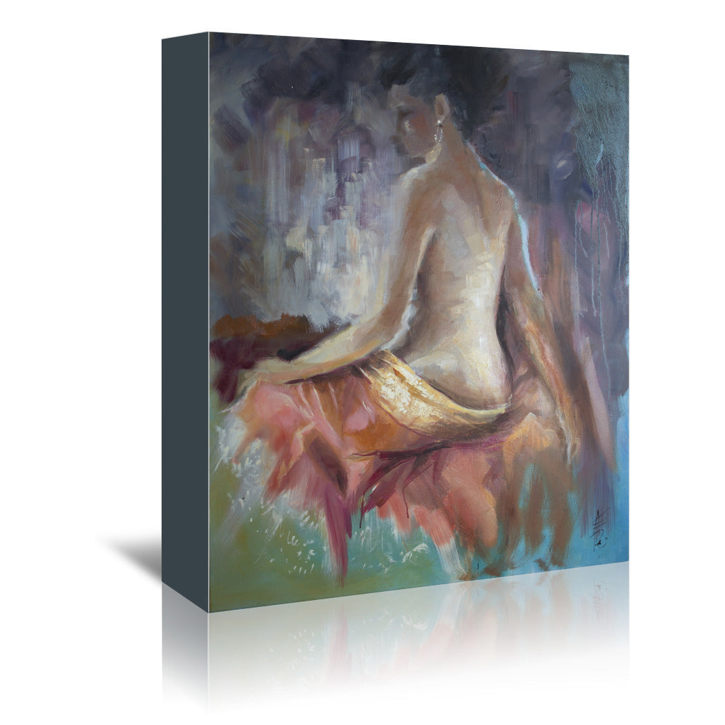 Girl With Earing by Anne Farrall Doyle Wrapped Canvas - Wrapped Canvas - Americanflat