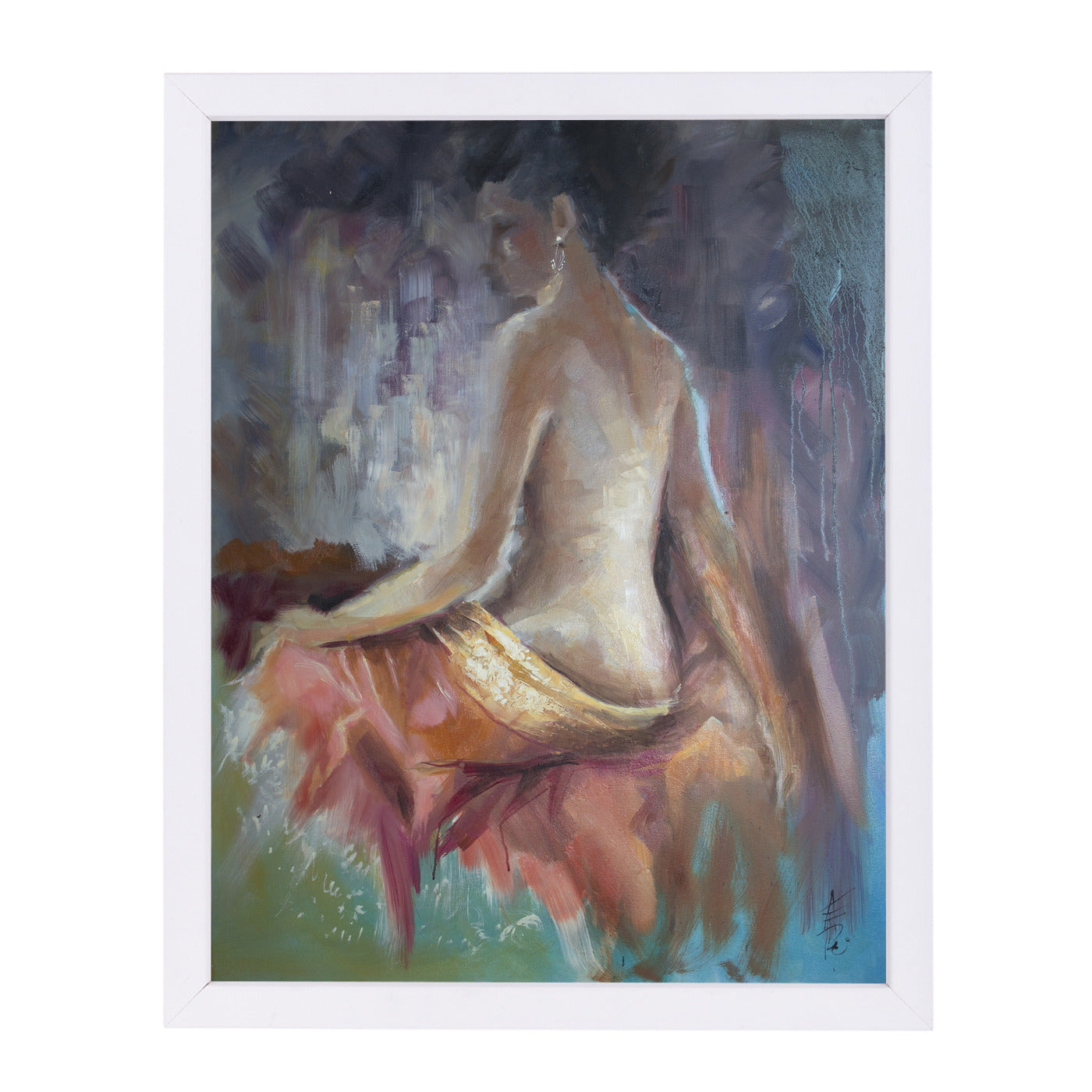 Girl With Earing by Anne Farrall Doyle Framed Print - Americanflat
