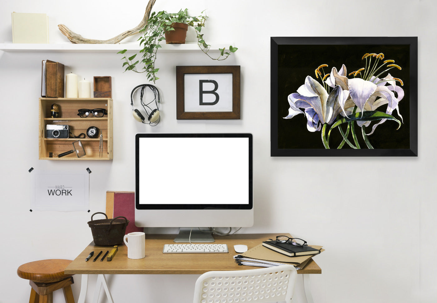 Classical Lilies by Anne Farrall Doyle Framed Print - Americanflat