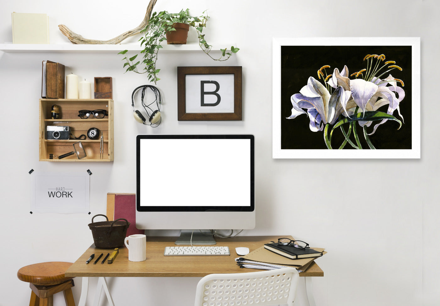 Classical Lilies by Anne Farrall Doyle Framed Print - Americanflat