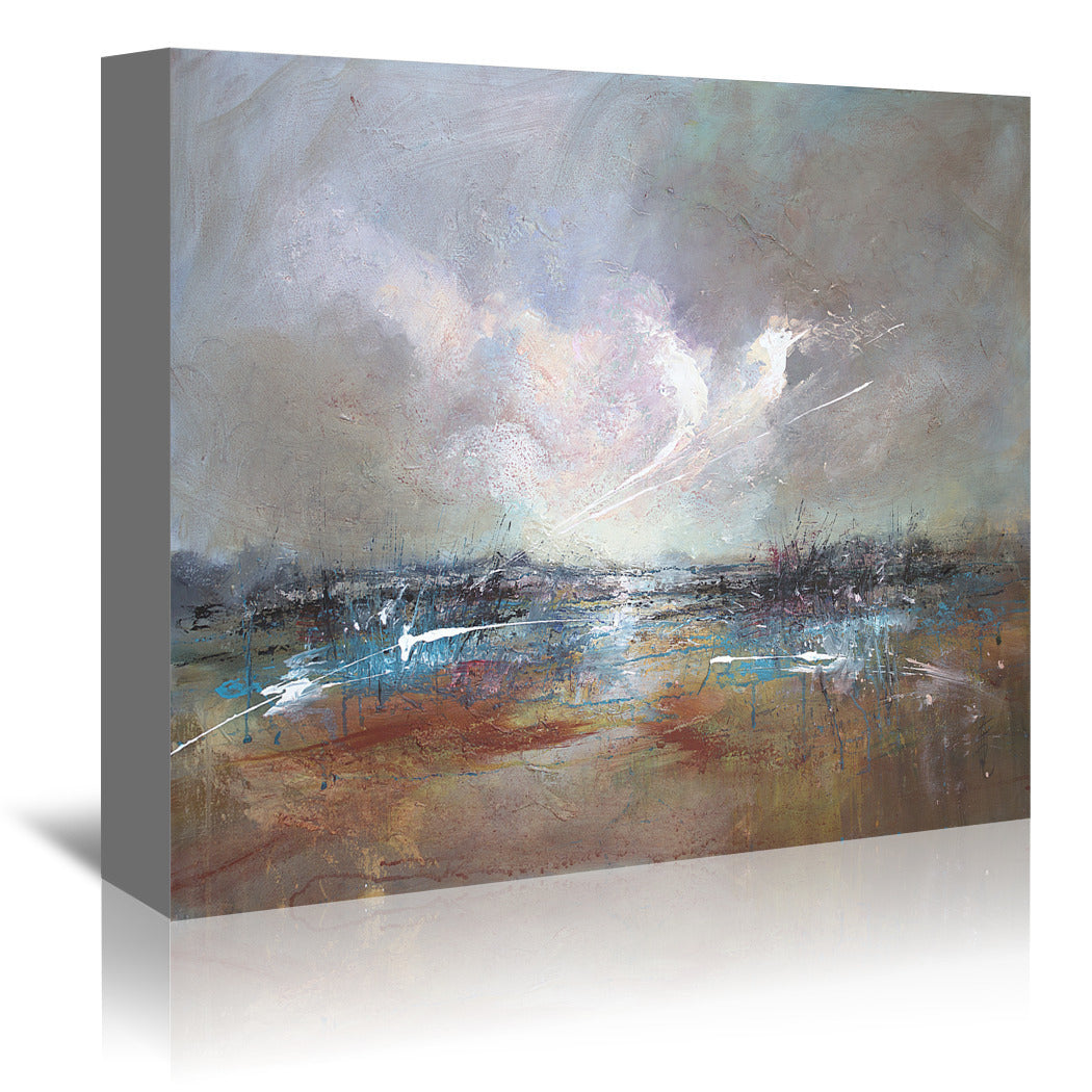 Clouds Above River  2 by Anne Farrall Doyle Wrapped Canvas - Wrapped Canvas - Americanflat