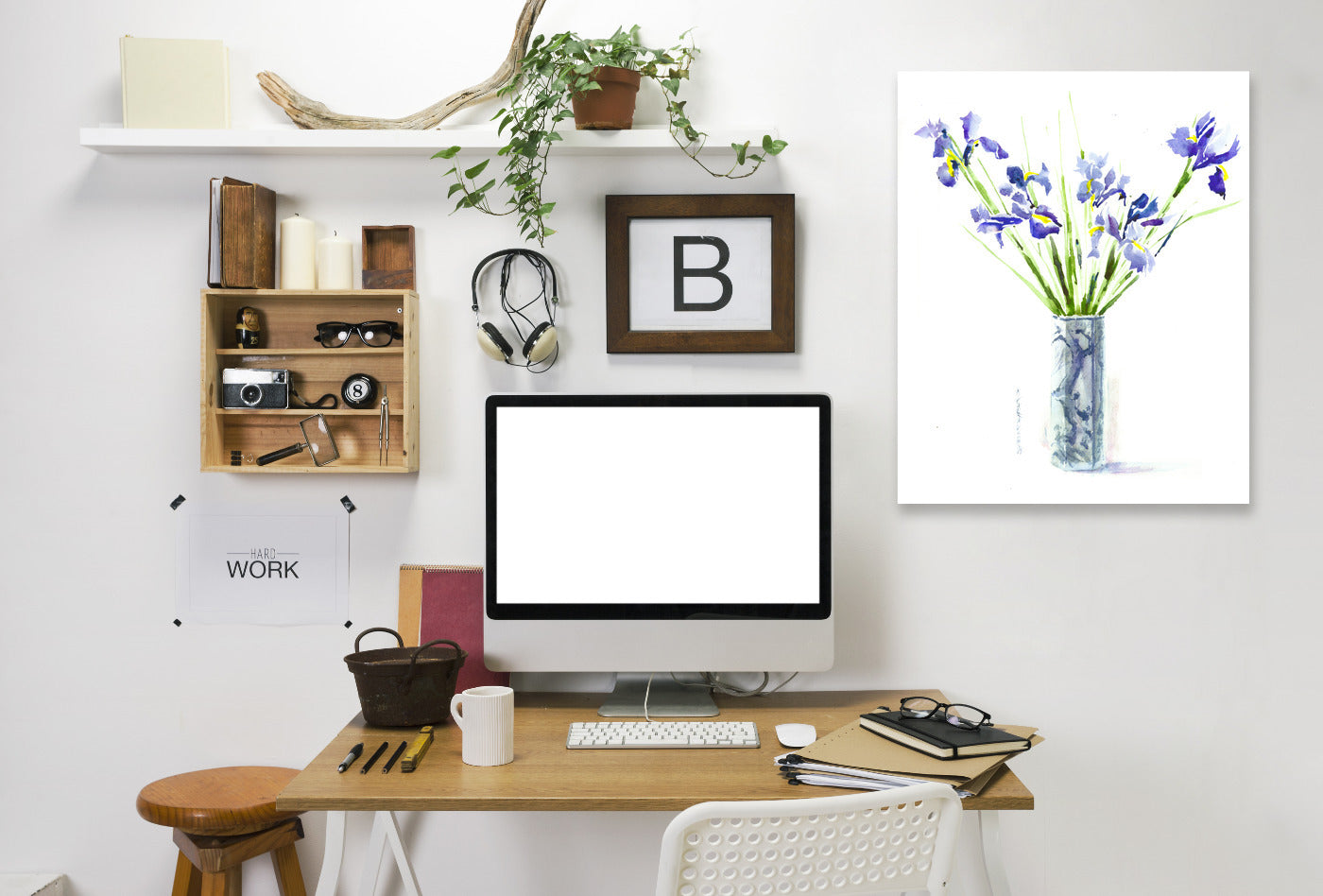 Iris by Anne Farrall Doyle Wrapped Canvas - Wrapped Canvas - Americanflat