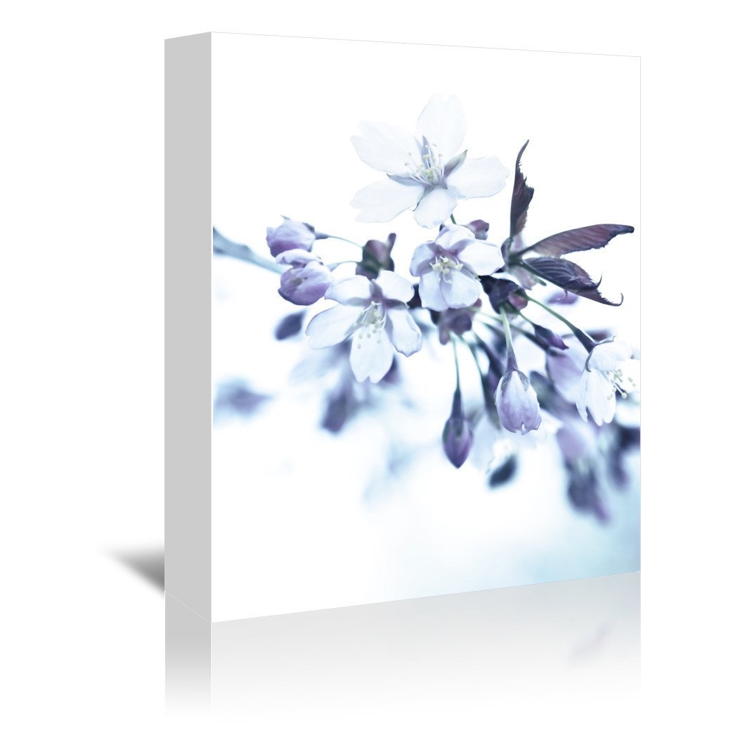 Cherry Blossom Dusted Blue by Mirja Paljakka Wrapped Canvas - Wrapped Canvas - Americanflat