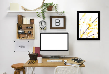 Forsythia Branches by Mirja Paljakka Framed Print - Americanflat