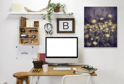 Yellow floral meadow Mood by Mirja Paljakka Wrapped Canvas - Wrapped Canvas - Americanflat