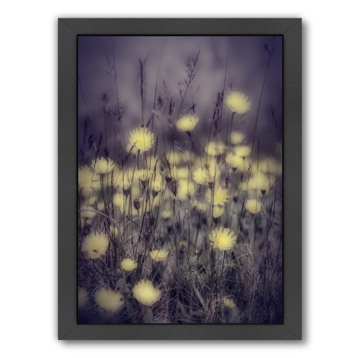 Yellow Floral Meadow Mood by Mirja Paljakka Framed Print - Americanflat