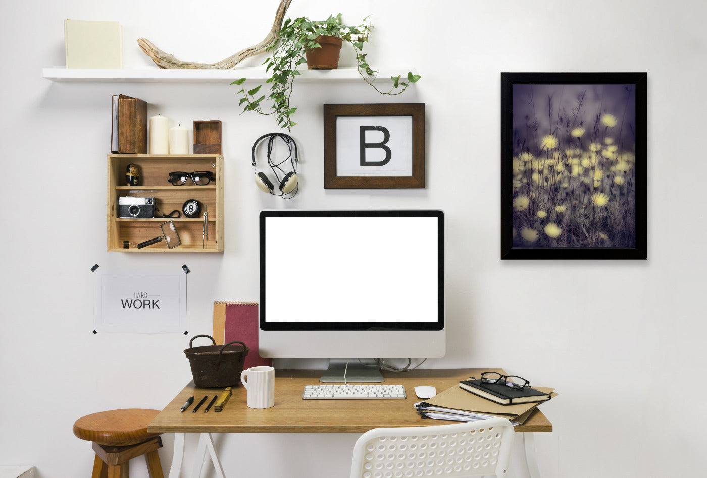 Yellow Floral Meadow Mood by Mirja Paljakka Framed Print - Americanflat