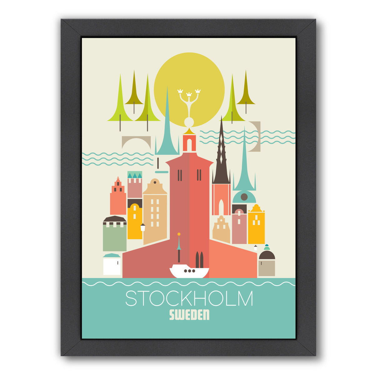 Stockholm Sweden by Amanda Shufflebotham Framed Print - Americanflat