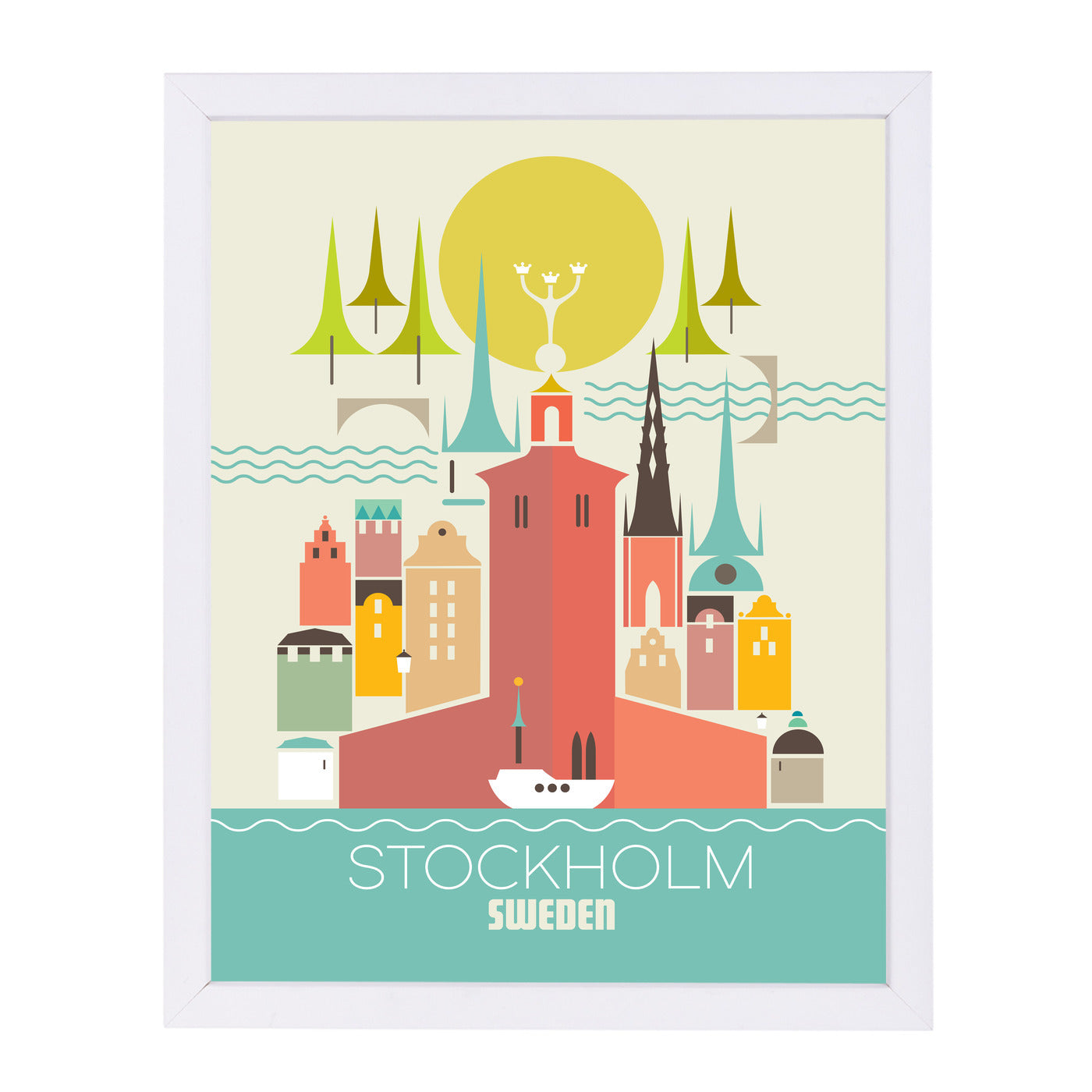 Stockholm Sweden by Amanda Shufflebotham Framed Print - Americanflat