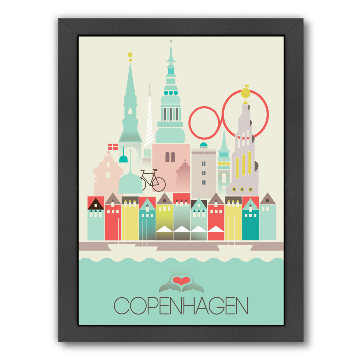 Copenhagen Denmark by Amanda Shufflebotham Framed Print - Americanflat