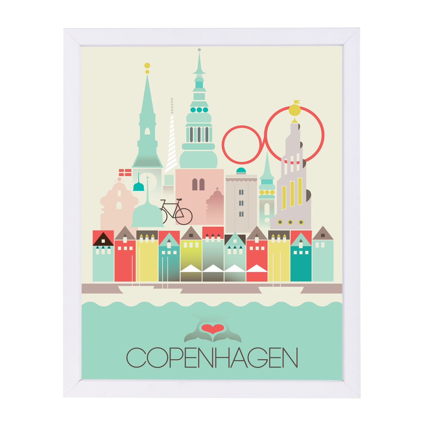 Copenhagen Denmark by Amanda Shufflebotham Framed Print - Americanflat