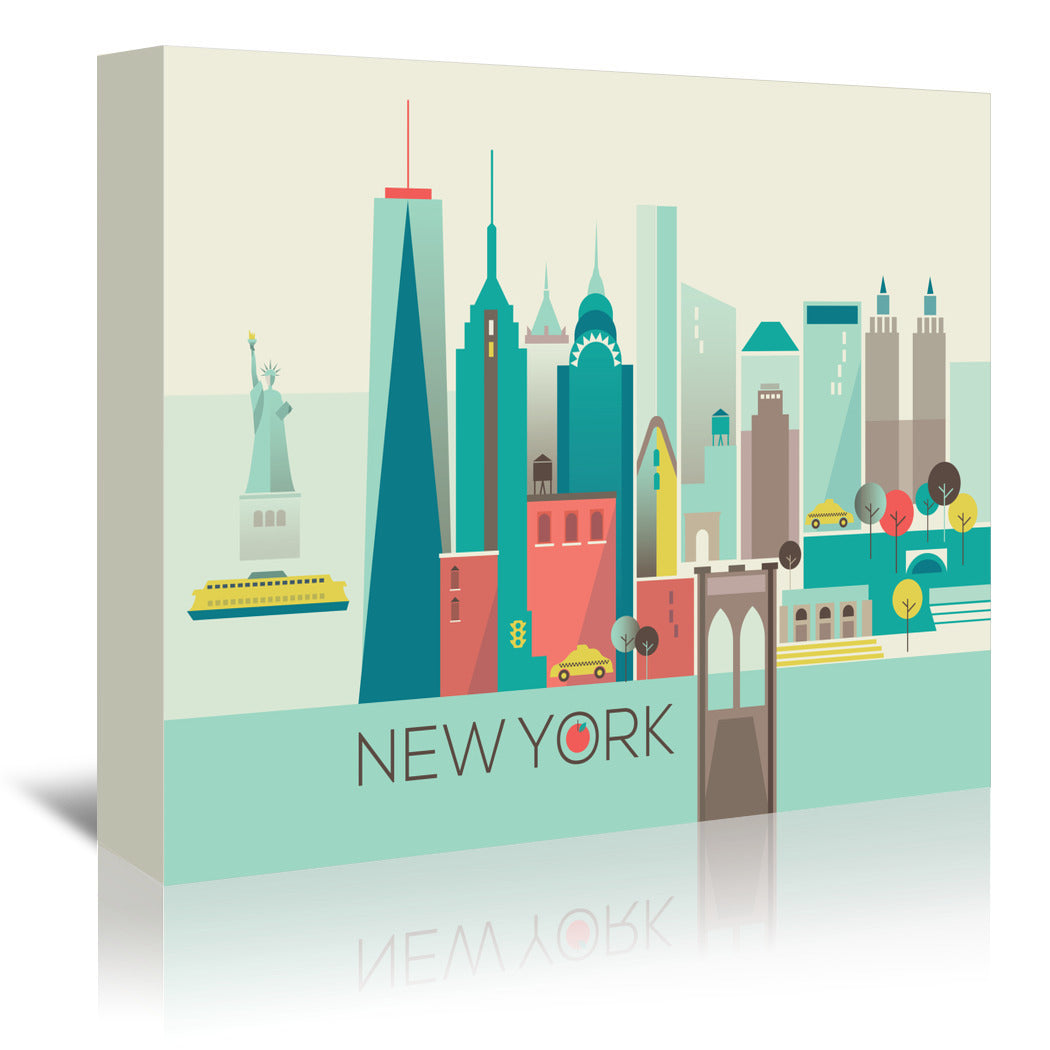 New York Copy by Amanda Shufflebotham Wrapped Canvas - Wrapped Canvas - Americanflat