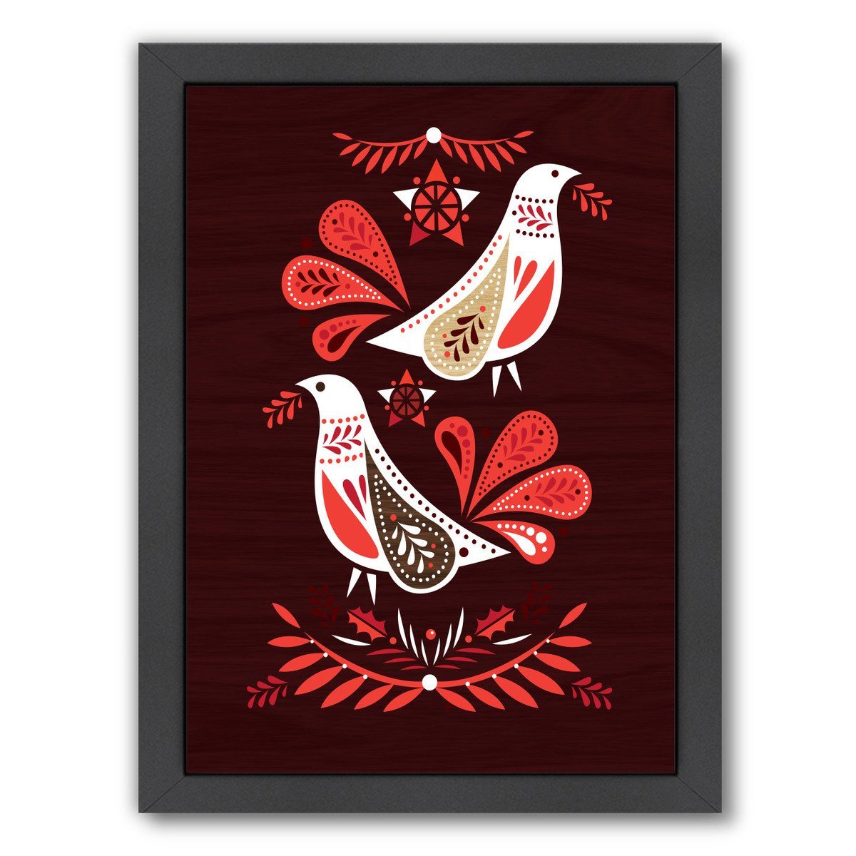 Christmas Redwood Birds by Amanda Shufflebotham Framed Print - Americanflat