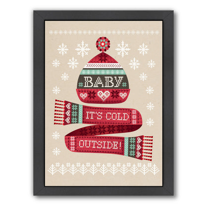 Christmas Hat And Scarf by Amanda Shufflebotham Framed Print - Americanflat