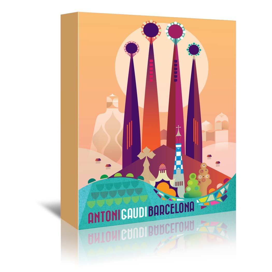 Barcelona Gaudi Spain by Amanda Shufflebotham Wrapped Canvas - Wrapped Canvas - Americanflat