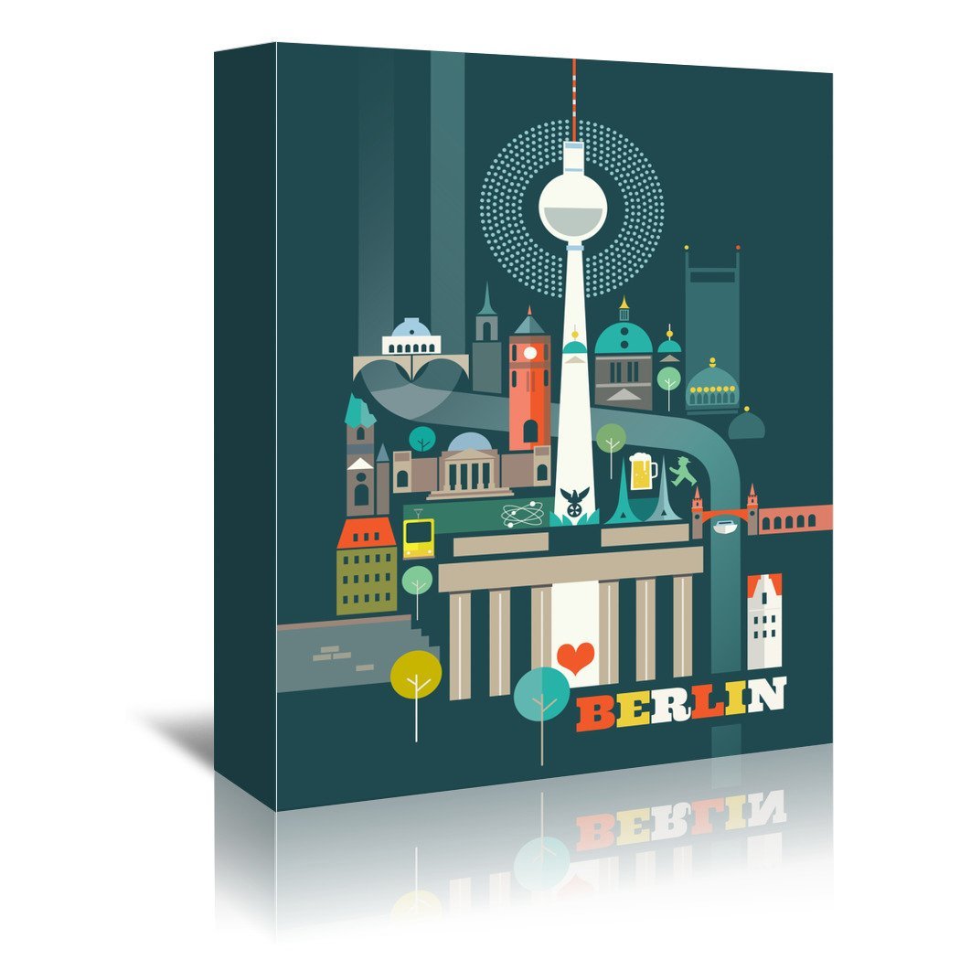 Berlin by Amanda Shufflebotham Wrapped Canvas - Wrapped Canvas - Americanflat