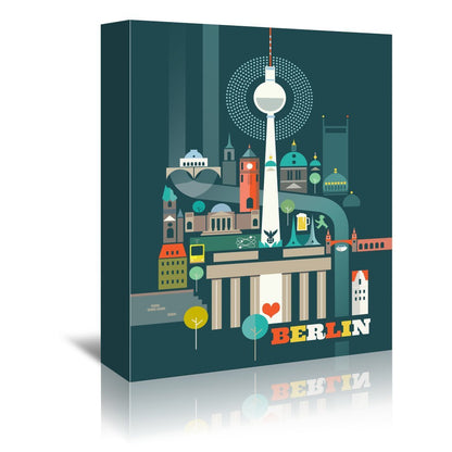 Berlin by Amanda Shufflebotham Wrapped Canvas - Wrapped Canvas - Americanflat