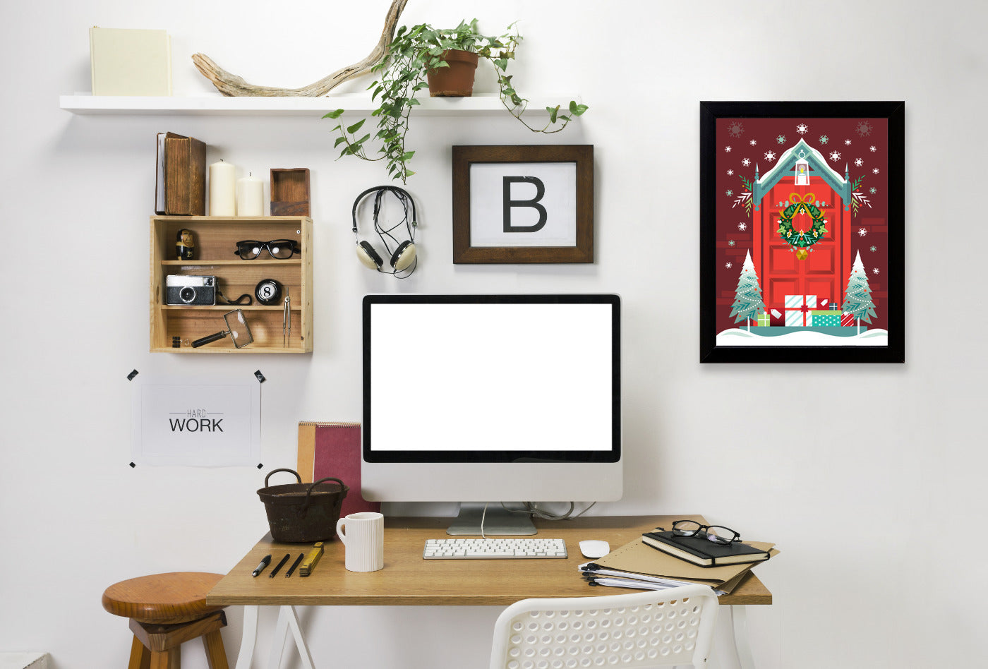 Christmas Door by Amanda Shufflebotham Framed Print - Americanflat