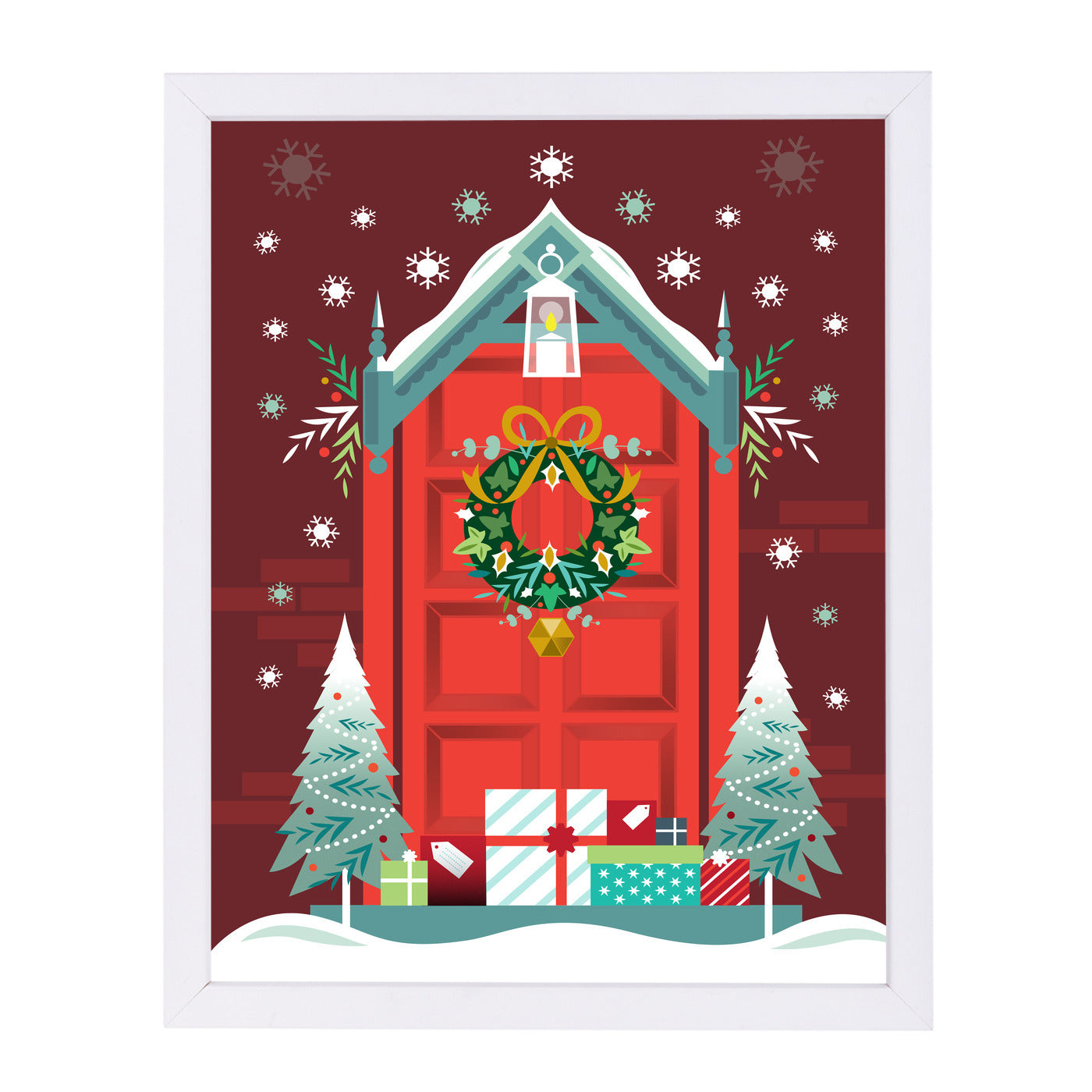 Christmas Door by Amanda Shufflebotham Framed Print - Americanflat