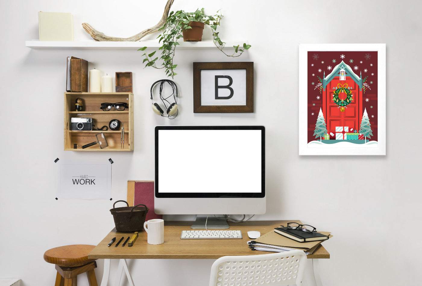 Christmas Door by Amanda Shufflebotham Framed Print - Americanflat