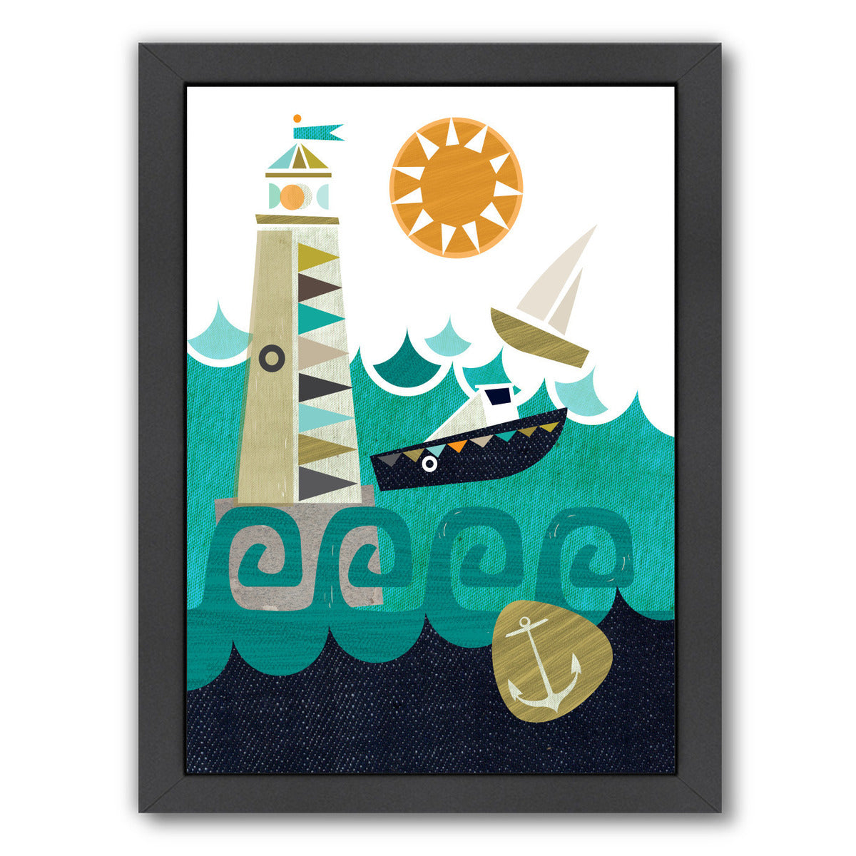 Lighthouse by Amanda Shufflebotham Framed Print - Americanflat