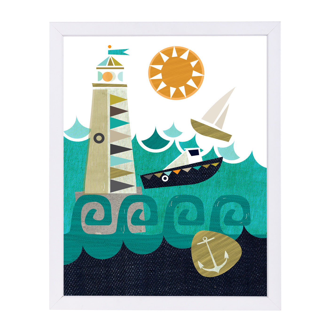 Lighthouse by Amanda Shufflebotham Framed Print - Americanflat