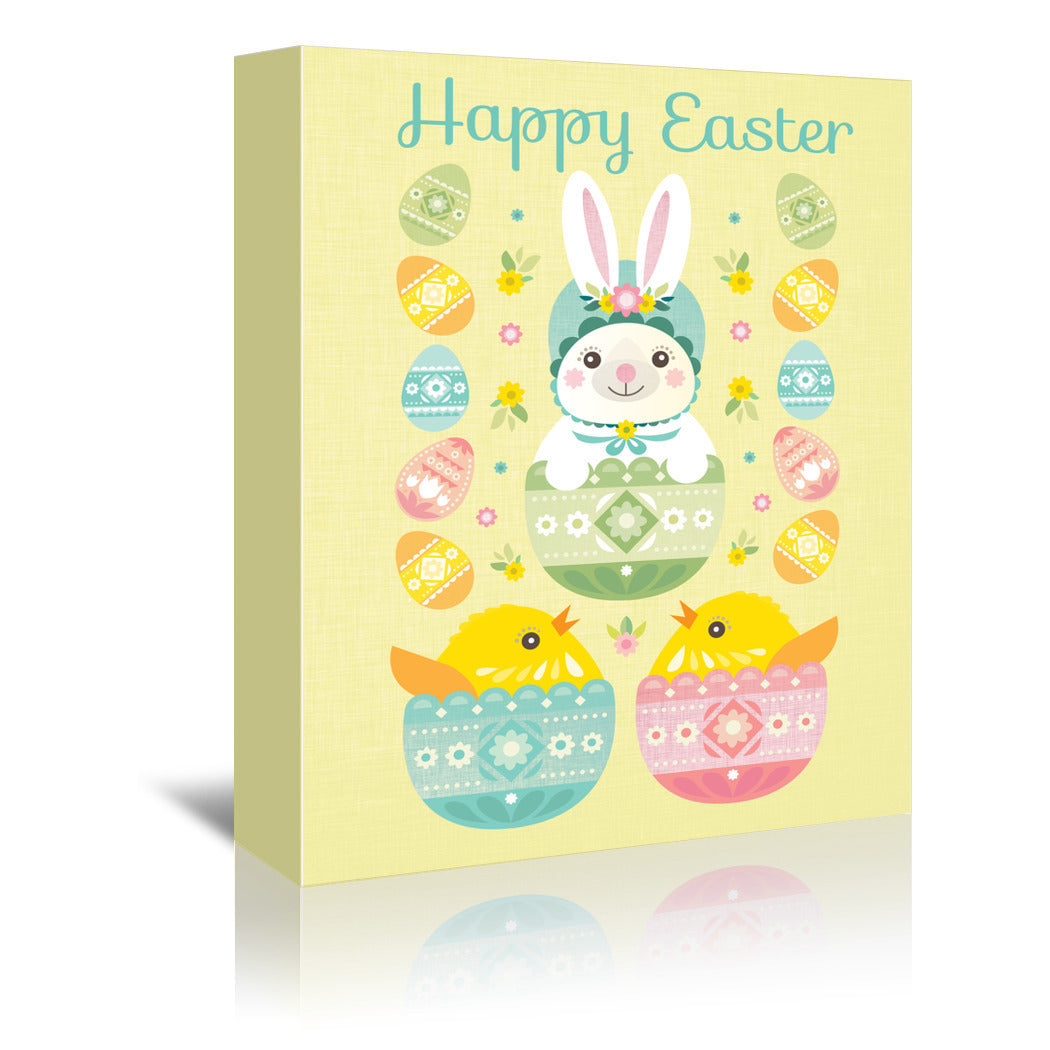 Happy Easter by Amanda Shufflebotham Wrapped Canvas - Wrapped Canvas - Americanflat