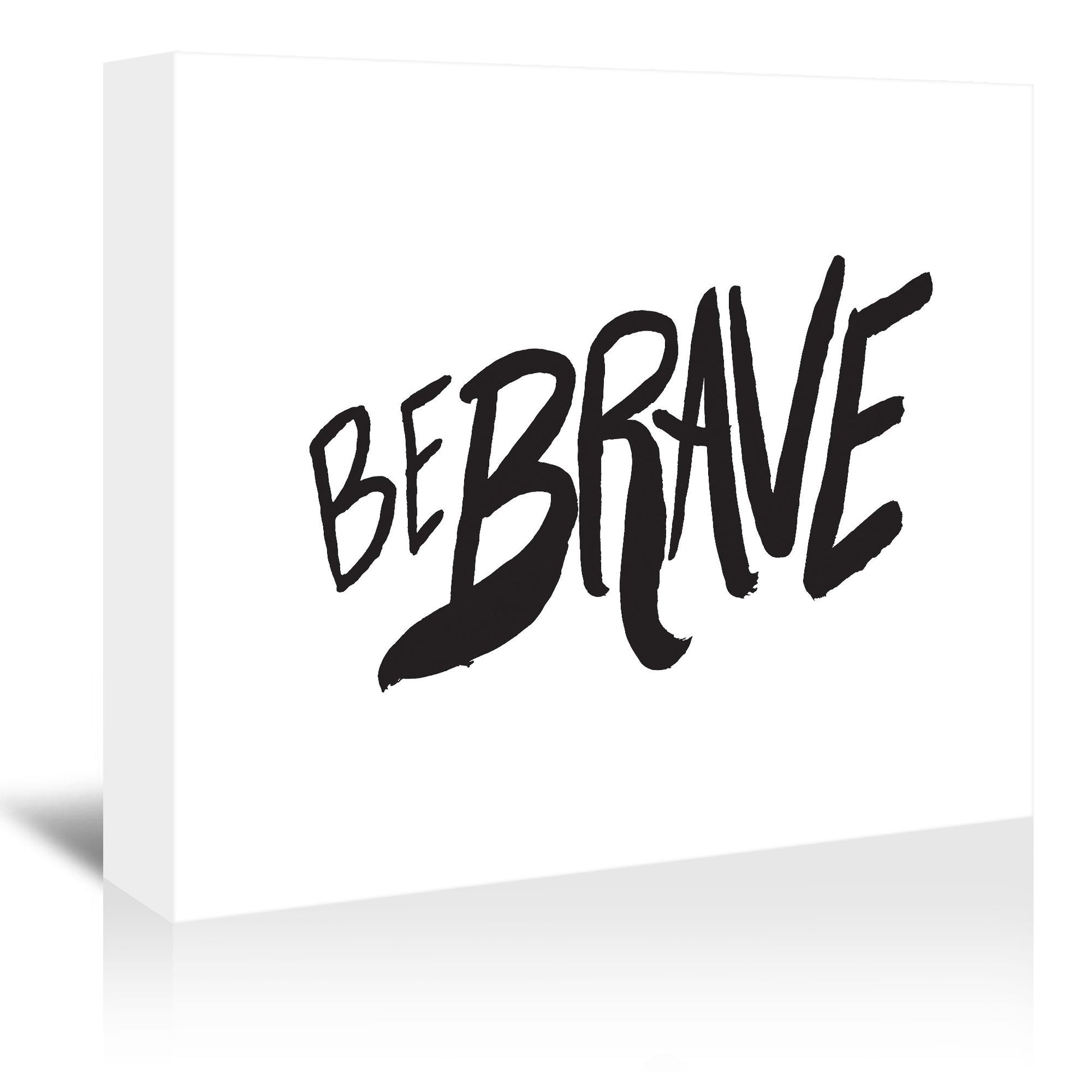 Be Brave Lettering by Leah Flores Wrapped Canvas - Wrapped Canvas - Americanflat