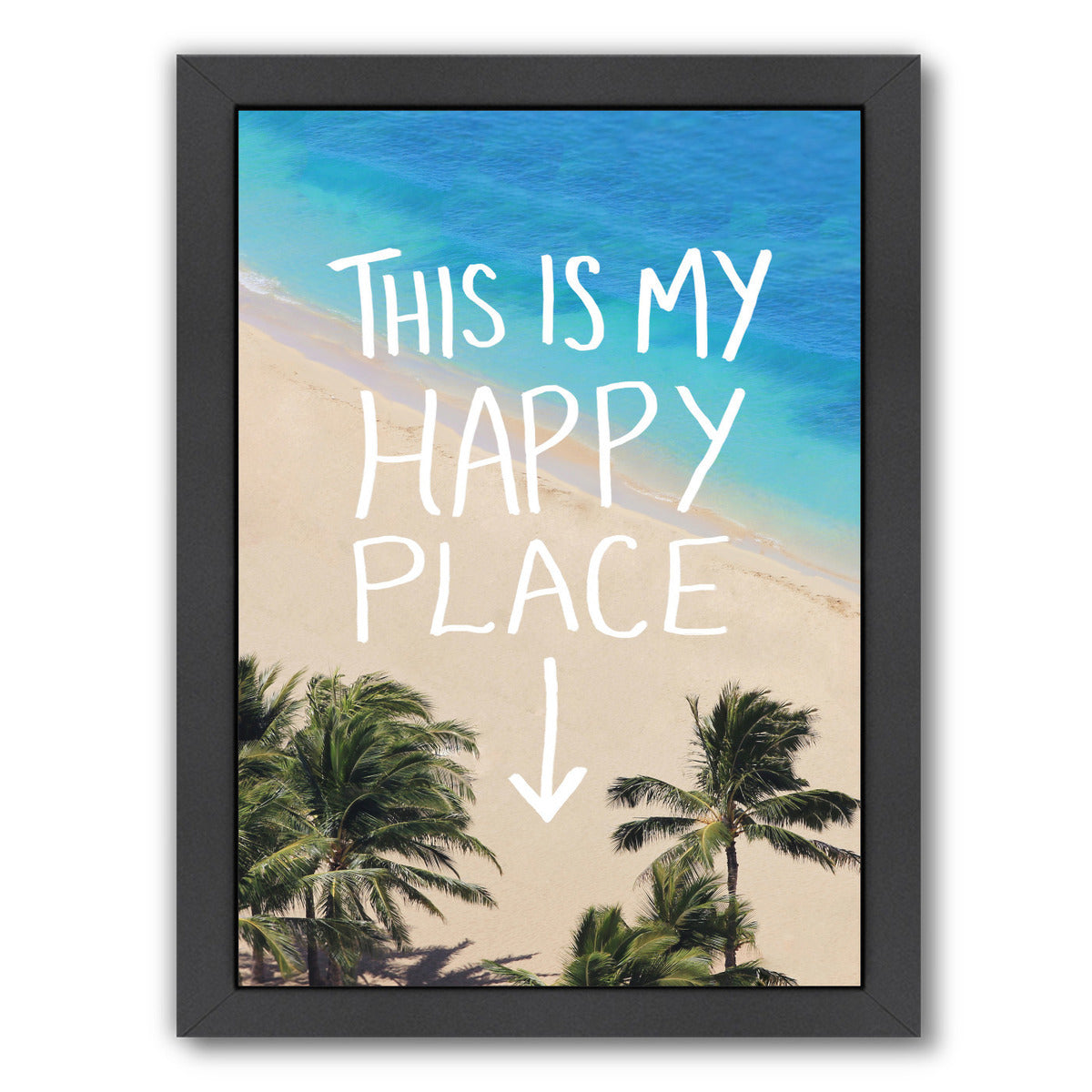 Happy Place Hawaii by Leah Flores Framed Print - Americanflat