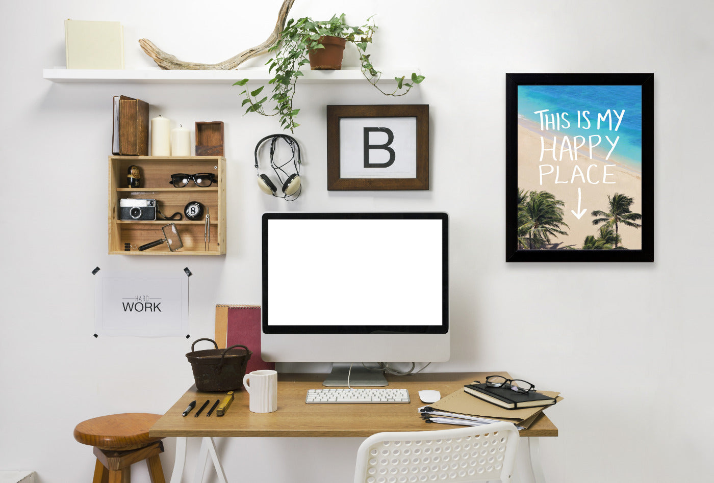 Happy Place Hawaii by Leah Flores Framed Print - Americanflat