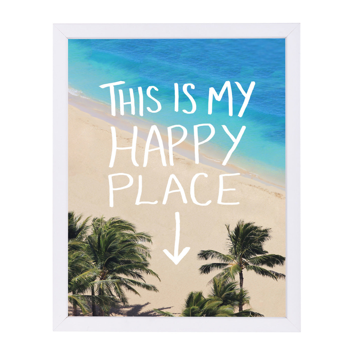 Happy Place Hawaii by Leah Flores Framed Print - Americanflat