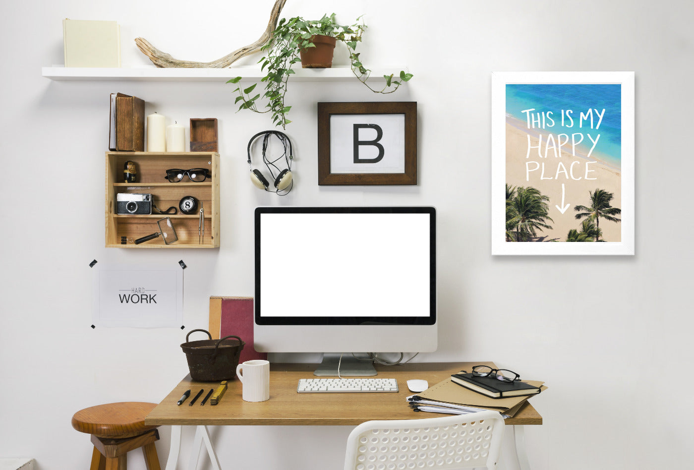Happy Place Hawaii by Leah Flores Framed Print - Americanflat