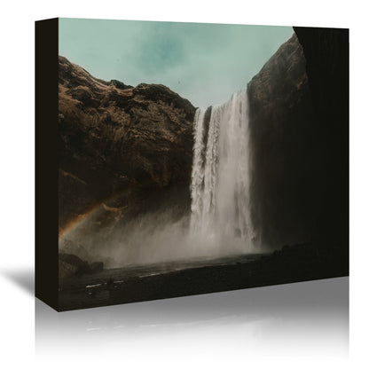 Iceland Waterfall by Leah Flores Wrapped Canvas - Wrapped Canvas - Americanflat