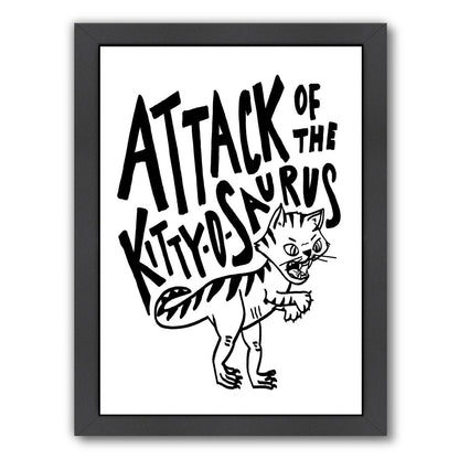 Kitty O Saurus by Leah Flores Framed Print - Americanflat