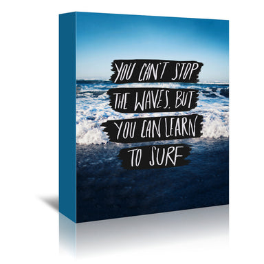 Learn To Surf by Leah Flores Wrapped Canvas - Wrapped Canvas - Americanflat