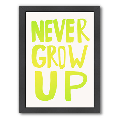 Never Grow Up X Lemon Lime by Leah Flores Framed Print - Americanflat