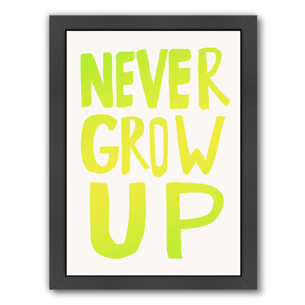 Never Grow Up X Lemon Lime by Leah Flores Framed Print - Americanflat