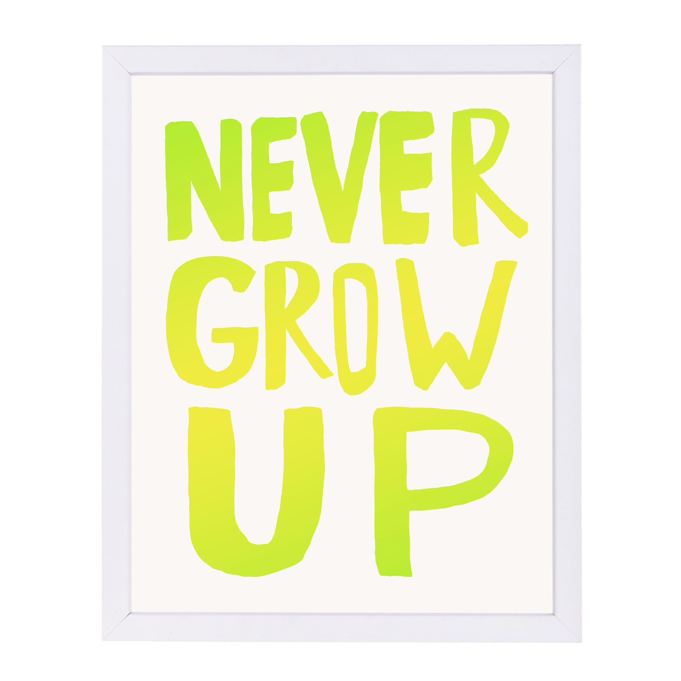 Never Grow Up X Lemon Lime by Leah Flores Framed Print - Americanflat