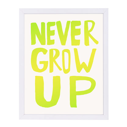 Never Grow Up X Lemon Lime by Leah Flores Framed Print - Americanflat