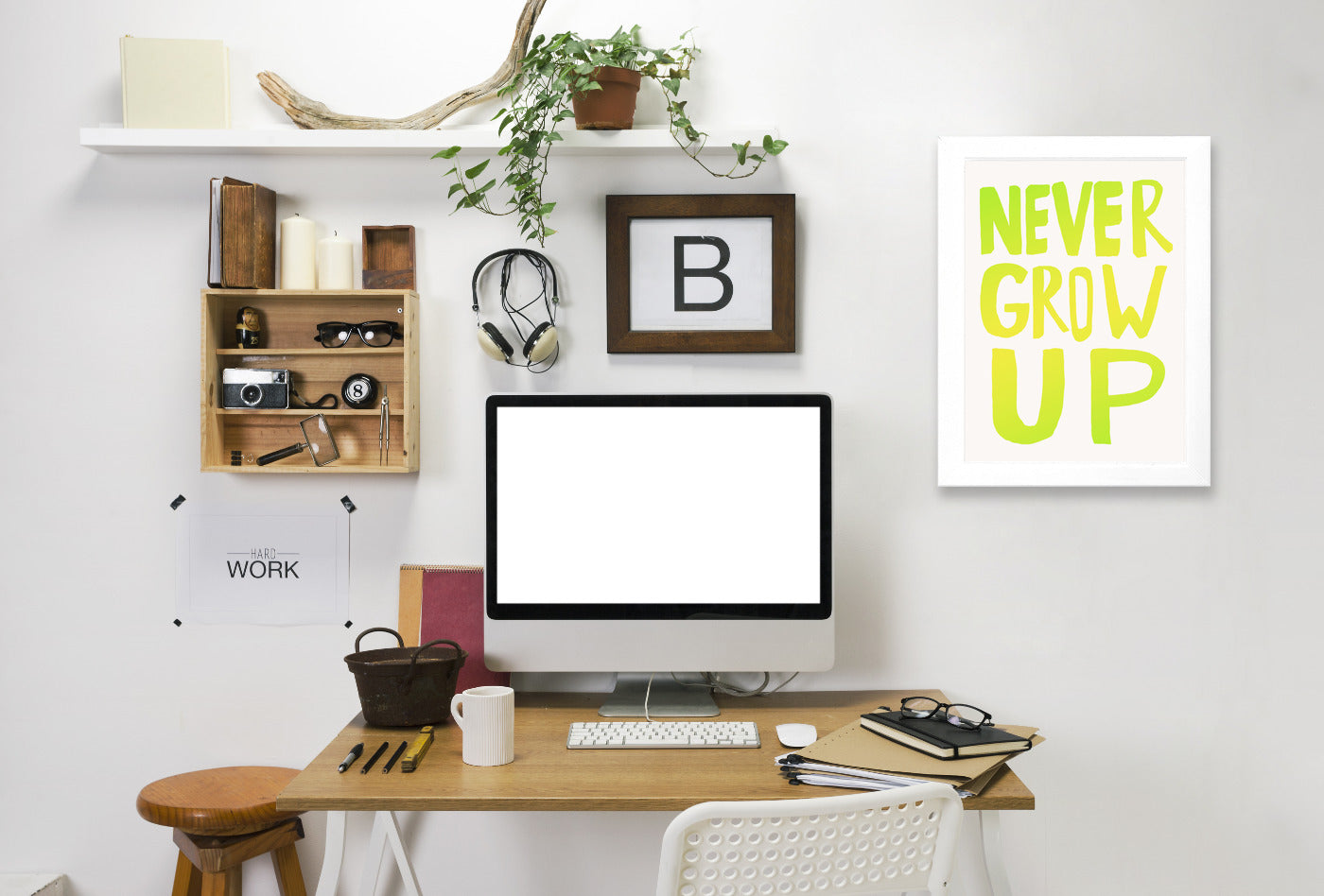 Never Grow Up X Lemon Lime by Leah Flores Framed Print - Americanflat